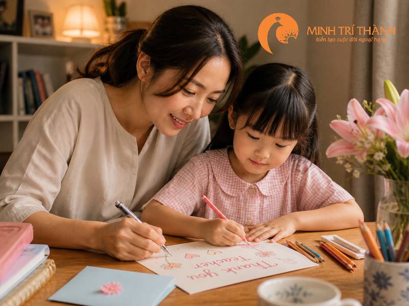 dạy con lòng biết ơn thày cô