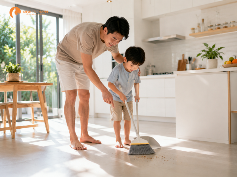 dạy con tự lập chứ không phải bỏ mặc